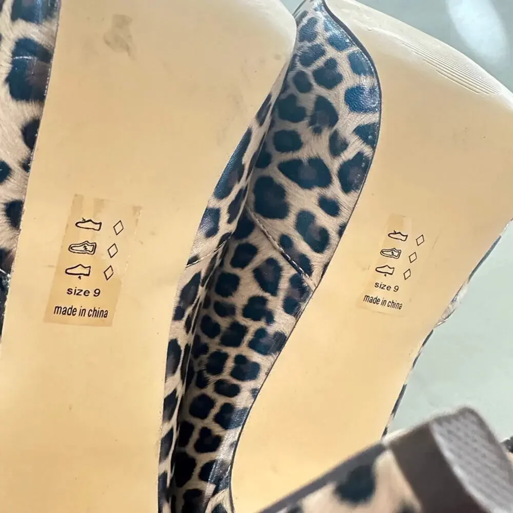 Michael Antonis Women’s Adult Animal Print High Heels Shoes Size 9